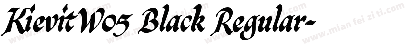 KievitW05 Black Regular字体转换